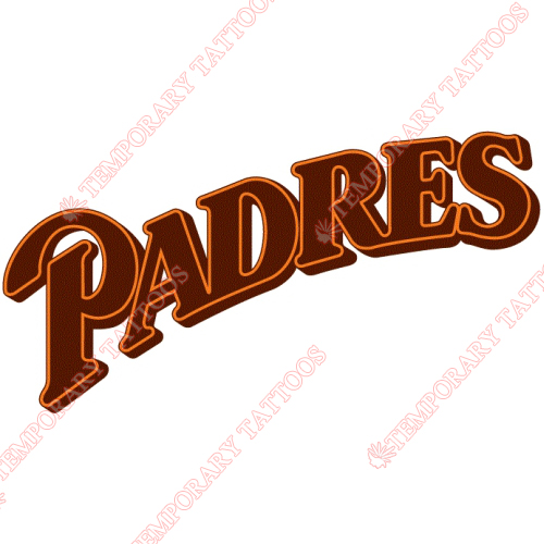 San Diego Padres Customize Temporary Tattoos Stickers NO.1860